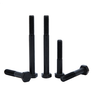 8.8级发黑半牙外六角螺丝大全加长螺栓M5M6M8M10M12M14M16M18-M24