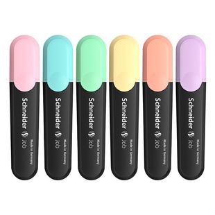 获红点设计奖 德国进口施耐德schneider 150彩色荧光笔 不伤眼学生 儿童无毒 办公大容量斜头环保标记记号笔