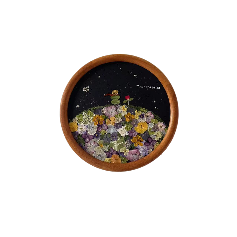 玫瑰小王子干花压花相框生日礼物