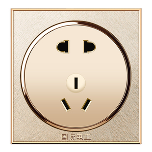 国际电工86型开关插座面板一开五孔多孔16A带usb墙壁家用全屋套装