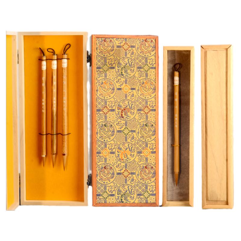 正宗正品高級(jí)東北狼毫毛筆書(shū)法專用專業(yè)級(jí)大楷中楷小楷精品毛筆套裝適用楷書(shū)行書(shū)隸書(shū)篆書(shū)國(guó)畫！蜀樂(lè)文房貢筆