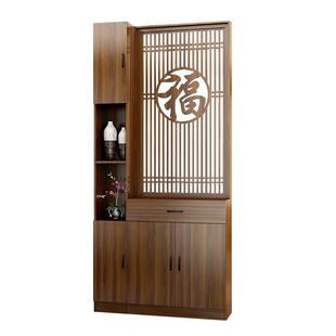 高档实木屏风隔断客厅玄关柜进门遮挡隔断柜入户门鞋柜置物架一体