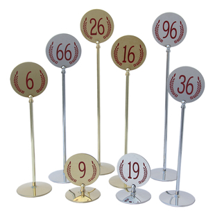 酒店金色台牌婚礼桌卡席位卡牌不锈钢台号牌饭店婚宴用数字餐牌夹