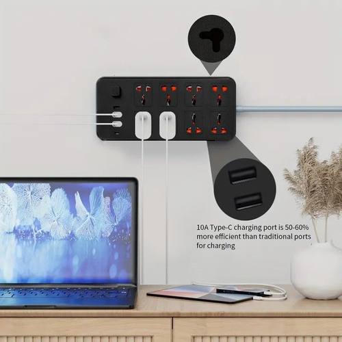 外贸出口插座USB插线板家用规多孔面板插排开关英多功能接线排插