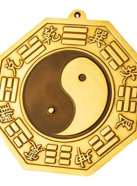 黄铜太极八卦镜家门口摆件