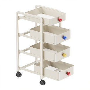 弗林斯书包置物架可移动碳钢小推车学习书桌下带轮收纳筐放置神器