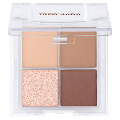 泰国treechada四色眼影哑光质地
