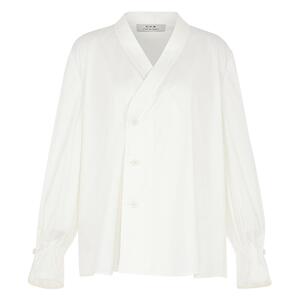 花木深中式上衣斜襟高支新疆棉改良汉服新款空调服灯笼袖衬衫外套