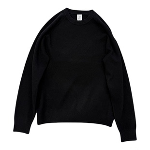 QFO25秋冬新款设计感圆领纯色毛衣男潮流宽松休闲百搭打底羊毛衫