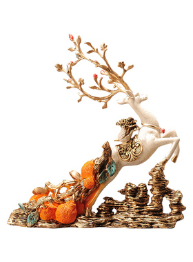 红酒架摆件大吉大利鹿创意高档