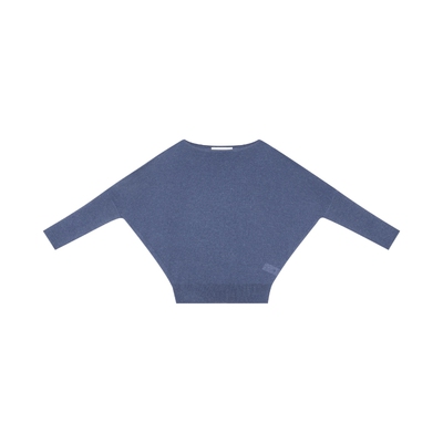 亚麻一字肩蝙蝠袖长袖t恤