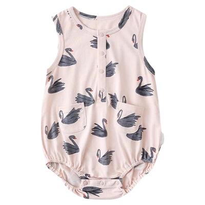 【折扣款】koalabebe婴儿包屁衣夏季纯棉三角爬宝宝衣服萌野动物