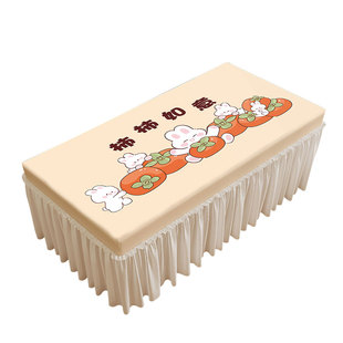 茶几桌布布艺蕾丝防水防滑全包长方形防尘套罩轻奢高级感盖巾新款