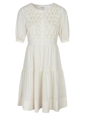 MOUSSY 夏季新品甜美田园风打揽泡泡袖连衣裙女028ISA33-4141