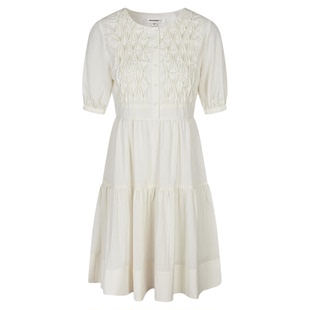 MOUSSY 夏季新品甜美田园风打揽泡泡袖连衣裙女028ISA33-4141
