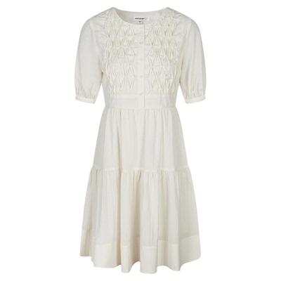 MOUSSY 夏季新品甜美田园风打揽泡泡袖连衣裙女028ISA33-4141