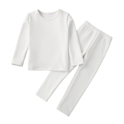 女童加绒保暖内衣儿童白色打底衫