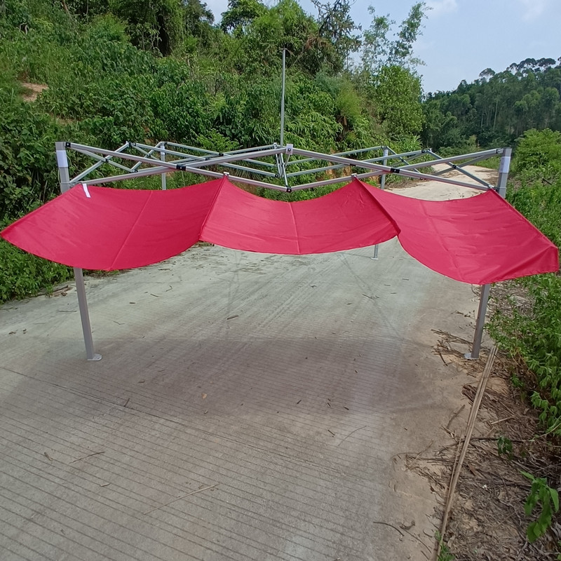 四脚伞篷铝合金折叠帐篷户外摆摊帐篷雨棚飘布遮阳挡雨布延伸雨布