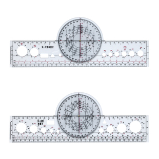 X-8型X-7型飞行向量尺  多功能领航透明尺 飞行指挥尺 航行计算尺
