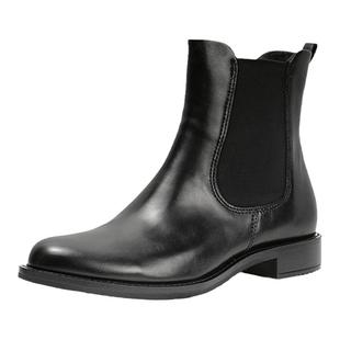 ECCO爱步真皮圆头英伦风女靴亮面时尚切尔西短靴 266503