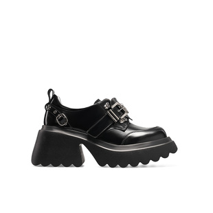 【欧阳娣娣同款】knkw美少女战士小皮鞋女2025新款英伦厚底乐福鞋