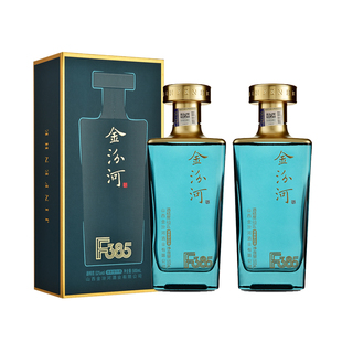 金汾河F385 清香型白酒53度500ml*2礼盒装宴请收藏自饮年货节送礼