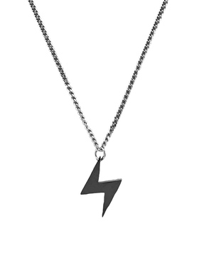 立体闪电钛钢蛇骨链男女项链吊坠