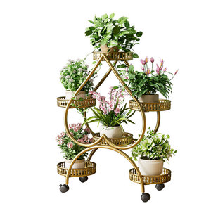 花架子客厅落地式置物架阳台2025新款花盆架子可移动铁艺多层花架