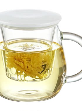 霜山耐热玻璃泡茶杯茶水分离