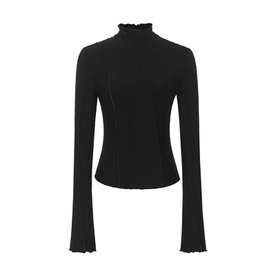 陈太太密拷小高领长袖打底