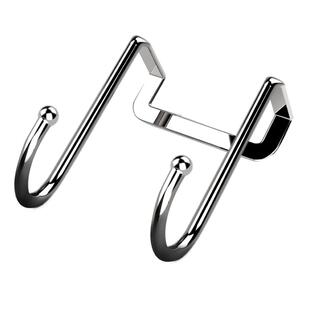柜门挂钩宿舍床边双钩S型挂勾挂衣服浴室厨房挂架S勾子门后不锈钢