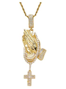 ICEBLING双手合十十字架吊坠