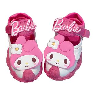 儿童凉鞋女孩女款夏季2026新款女童粉色包脚户外夏日运动沙滩鞋女