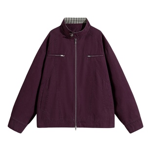 悟空有货美式潮牌cleanfit哈灵顿夹克男复古宽松百搭休闲工装外套