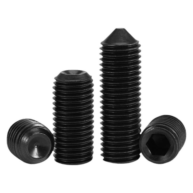 12.9机米顶丝止付内六角紧定螺丝高强度凹端尖头无头螺钉M2M3M4M8