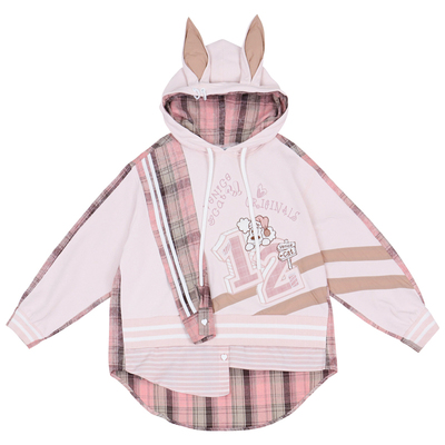 衬衫拼接解构假两件卫衣