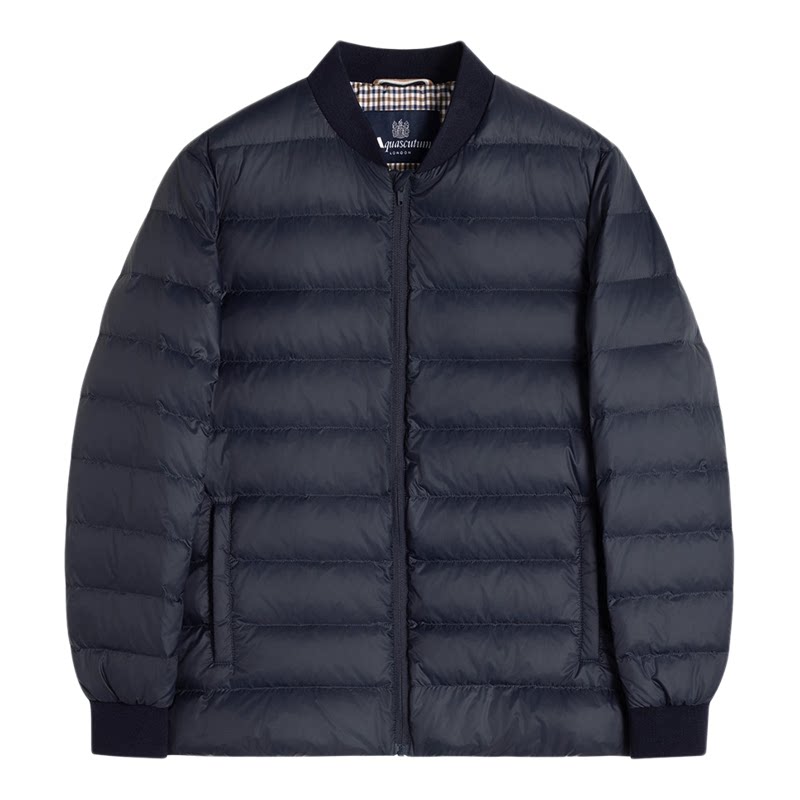 Aquascutum/雅格狮丹秋冬新品男可拆穿两件套白鹅绒羽绒大衣通勤