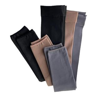 2024年冬假透肤长筒袜子防勾丝硅胶防下滑加绒保暖加长款九分袜套