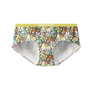 麦左潮牌女士内裤纯棉裆2026新款印花卡通中腰女生女款三角短裤衩