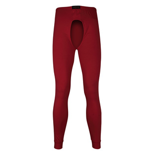 T300超薄纯棉保暖裤男开裆秋裤春季潮青年中腰纯色修身打底裤单层