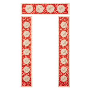 【原创新品】义记宣喜上眉梢对联纸2026马年创意春联纸空白手写半生熟万年红福字斗方门贴红纸蜡染自写春联纸