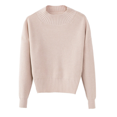 半高领短款毛衣女2025冬宽松加厚