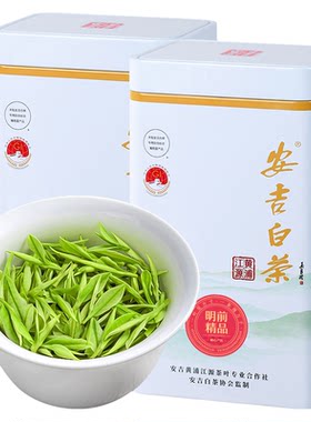 安吉白茶特级明前珍品头采芽茶叶