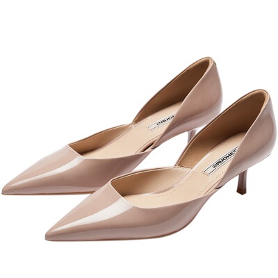 73hours尖头浅口单鞋通勤高跟鞋