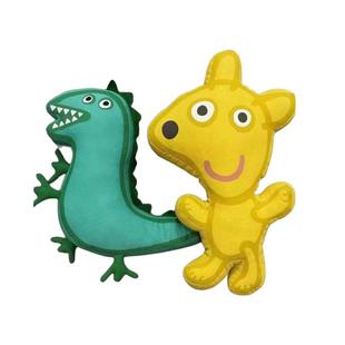 新款双面乔治的恐龙先生毛绒玩具抱枕节日礼物佩奇泰迪熊玩偶公仔