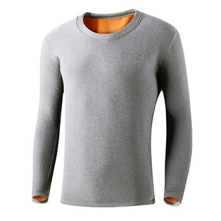 男士保暖黄金绒长袖t恤秋冬季加厚加绒秋衣秋裤保暖防寒内衣套装