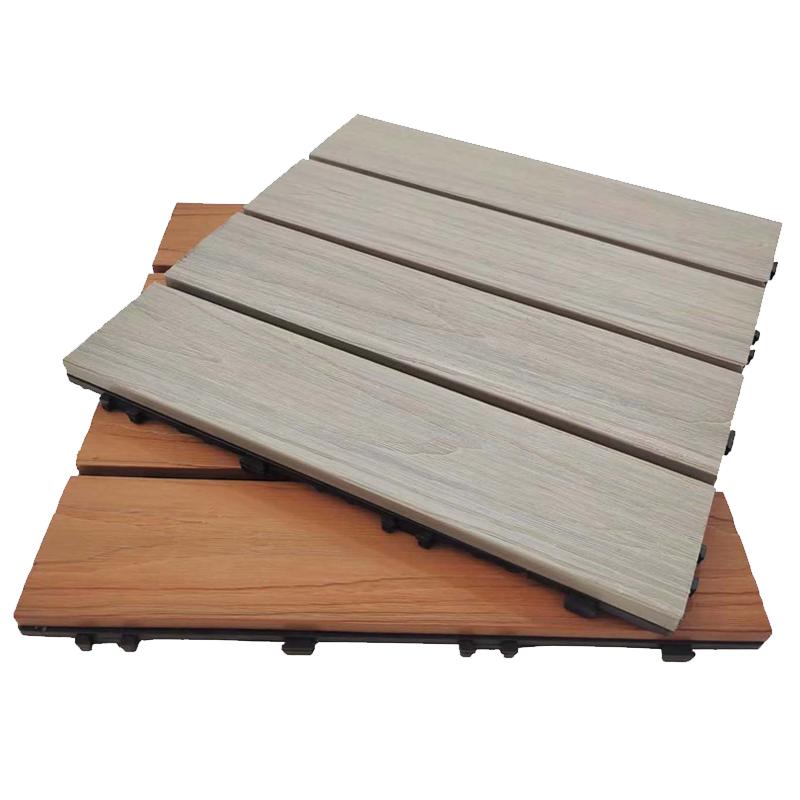 塑木地板户外阳台地面铺设露台庭院改造室外自铺防腐木塑拼接地板