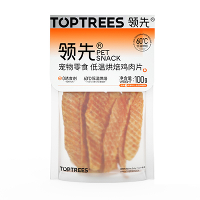 Toptrees领先猫犬通用零食鸡肉片