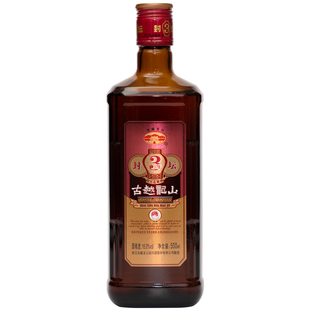 古越龙山封坛三年绍兴黄酒500ml瓶装陈酿花雕老酒阿胶糯米焦糖色