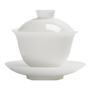 盖子(盖碗的盖子)(不是三才盖碗)德化白瓷冰种羊脂玉瓷高档